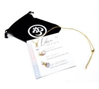 AB India Crafts Coffret cadeau avec 3 pendentifs en pierre précieuse avec chaîne plaqué or 18 carats dans une pochette à bijoux OM, Pierre précieuse, Pierre de lune Quartz rose Pierre de lune Quartz