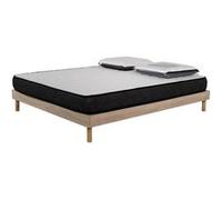 - Ensemble matelas mousse acceuil mémoire Memory - 140x190 - 2 Oreillers visco - Sommier kit chêne