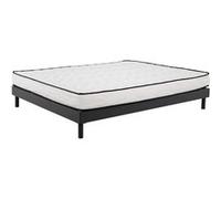 AB Matelas - Ensemble Matelas mousse Confort - 160x200cm - mousse - 18 cm et Sommier kit gris G