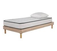 AB Matelas - Ensemble Matelas mousse Confort 90x190cm - mousse - 1 Oreiller 60x60 et Sommier kit couleur chêne G