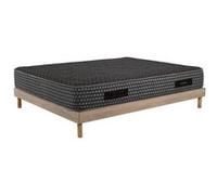 AB Matelas - Ensemble Matelas mousse Cosmos Black - 140x200cm - accueil mémoire de forme et Sommier kit chêne