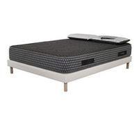 AB Matelas - Ensemble Matelas mousse Cosmos Black accueil mémoire - 140x190 - 2 Oreillers 70x40 - Sommier Blanc G