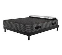 AB Matelas - Ensemble Matelas mousse Cosmos Black accueil mémoire-140x200-2 Oreillers 70x40-Sommier kit gris G