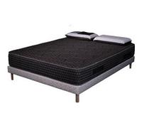 - Ensemble Matelas mousse Cosmos Black accueil mémoire - 160x200 - 2 Oreillers 70x40 - Sommier blanc