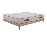 - Ensemble Matelas mousse Cosmos White - 160x200cm - accueil mémoire de forme et Sommier kit chêne