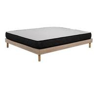 AB Matelas - Ensemble Matelas mousse Memory - 160x200cm - accueil mémoire de forme - Sommier kit couleur chêne