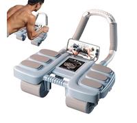 Ab Roller, Ab Wheel | Rouleau d'entraînement intérieur | Rouleau automatique et de base, roues d'entraînement à 4 roues pour fitness à domicile
