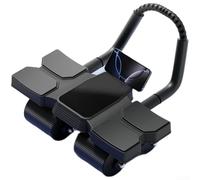 Ab Roller avec écran LCD, roue abdominale à rebond automatique, poignée réglable, équipement de fitness pour entraînement à domicile, ABS antidérapant silencieux pour EVA, noir