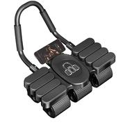 Ab Roller avec support coudes et automatique, équipement d'entraînement abdominal avec design à 6 roues - entraîneur de base avec porte-téléphone pour salle de sport à domicile
