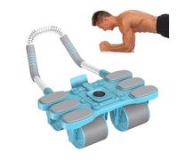 Ab Roller, Four Wheel Workout, 12x6 Inches Automatic Rebound with Anti Slip Grip Strength, Training Equipment for Athletes, Women, Men, Adults, Teens, Sports Enthusiasts, Core Exercise