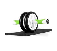 AB Roller Premium Appareil pour abdominaux avec repose-genoux I Roue abdominale avec poignées confortables I AB Wheel Appareil de musculation des abdominaux (vert/blanc)