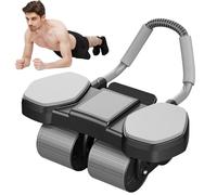 Ab Roller, renforcement corporel silencieux, rouleau abdominal auto-rebondissant avec quatre roues et supports mobiles pour salle de sport, maison, département entraînement