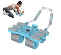 Ab Roller Wheel, 4-Wheel Automatic Rebound Core Strength Training Equipment for Abdominal, Oblique, and Full-Body Muscle Building with Comfortable Elbow Support Pads for Home Gym Dorm