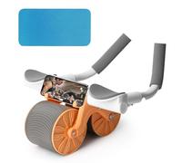 Ab Roller Wheel, Roue D'entraînement Abdominale, rouleau abdominal avec soutien du coude et 2 genouillères, Équipement d'entraînement à rouleaux AB Roller Wheels Gym Accessoires Exercice à la maison