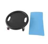 AB Roller Whel, Core Slider AB Workout Sliding Disc 360 ° Rotation de rotation Abdominal Traine Trainer Force Force With 4 Rollers Gnee Pads for Home Gym Training Practice (Noir)