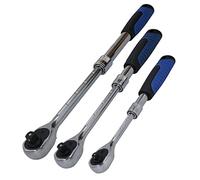 AB Tools Cliquet télescopique extensible 6,35 mm, 9,5 mm, 12,7 mm, 72 dents, libération rapide