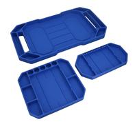 AB Tools Lot de 3 plateaux à outils souples antidérapants et compartiments résistants à l'huile