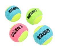 AB Tools Lot de 4 mini balles de tennis interactives couinantes pour chiot 4 cm
