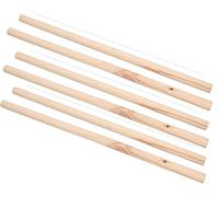 AB Tools Lot de 6 perchoirs en bois pour canari, perruche, calopsitte, perroquet, accessoires pour cage à oiseaux, 48,3 cm