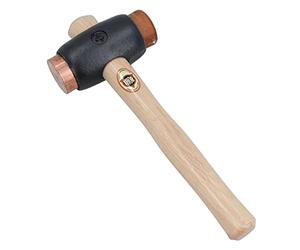 AB Tools Marteau Thor n° 4 en Cuivre et Peau de Vache Maillet/Masquer à Coup de Marteau TE400 Argent 2.36 kg en Fonte avec Poignée en Bois