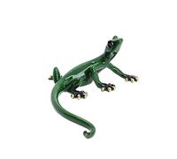 AB Tools Petite sculpture murale en résine en forme de lézard gecko vert