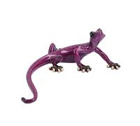 AB Tools Petite sculpture murale en résine en forme de lézard gecko violet moucheté