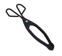 AB Tools Pince droite en bois, métal, cheminée, foyer, bois, charbon, ciseaux, pince, feu de camp