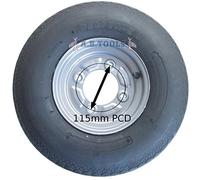 AB Tools Pneu et Jante remorque 4.00-8 6 Plis 115mm PCD Erde DAXARA TRSP17