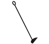 AB Tools Râteau grattoir à cendres D pour conduits de fumée, poêle à bois, feu, charbon, charbon de bois, acier, métal noir