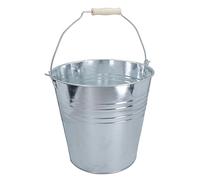 AB Tools Seau en acier galvanisé de 15 L pour eau, charbon, feu, plantes de jardin