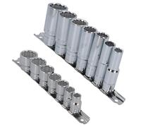 AB Tools Whitworth Douilles 14pc 12 Pointes Profondes et Peu Profondes 3/8" Entraînement Carré