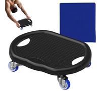 Ab Wheel Board - 32 x 27 x 9 cm Ab Roller Board, Core Strength Training Equipment, Portable Silent Abdominal Wheel Board with Mat for Body Fat Burning Tummy Weight Control for Gym or Home Workout