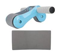 Ab Wheel Roller à 2 Roues, Exercice Abdominal avec Coussinet pour Genoux, Stabilité Triangulaire en Aluminium et ABS, Portable et Pliable pour Maison, Bureau ou Gym (Bleue)