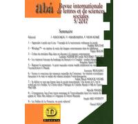 Abá 2017 Revue internationale de lettres et de sciences sociales - Collectif - Dianoia - broché - Revue
