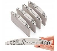 ABA Group Flamingo Lot de 100 limes à ongles 150/180 - Fichiers à ongles professionnels - Croissant de lune - Accessoires pour ongles supplémentaires et en gel - Fichiers jetables pour un salon de