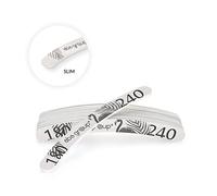 Aba Group Limes a Ongles Set - Kit Ongle - Limes a Ongles Professionnelle Slim (2mm) 25 Pcs - Onglerie Materiel Professionnel - Accessoire Ongle - Grit 180/240 - Forme Incurvée