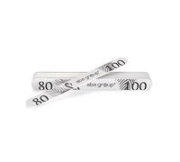 Aba Group Limes a Ongles Set - Kit Ongle - Limes a Ongles Professionnelle Standard (4mm) 25 Pcs - Onglerie Materiel Professionnel - Accessoire Ongle - Grit 80/100 - Forme Droite
