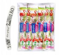Aba Group Lot de 50 limes à ongles 100/180 banane standard flamant rose Paquet sûr, ensemble de limes à ongles de haute qualité, fabriqué en Europe, 50 pièces
