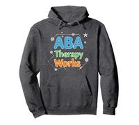 ABA Therapy Works : Professionnels du Soutien à l'Autisme Sweat à Capuche, Unisexe pour Adultes, Chiné Foncé, XL