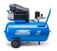 ABAC Pro Montecarlo L20 Compresseur d'Air, Compresseur d'Air 50 Litres, Double Manomètre, Pression Max. 10 Bar, Injection d'Huile, Roues de Transport, Puissance 2 CV, Bleu Ciel