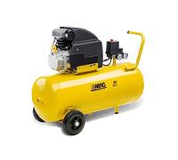 ABAC Montecarlo B20 Baseline Compresseur d'Air, Compresseur d'Air 50 Litres, Double Manomètre, Pression Max. 8 Bar, Injection d'Huile, Roues de Transport, Puissance 2 CV