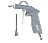 ABAC Pistolet à Air Comprimé G-502, Pistolet à Air avec Buse Courte et Longue de 10 cm, Buse de 2 mm, Pression Max. 8 Bar, Aluminium