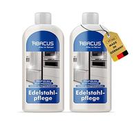ABACUS 7612 Huile d'entretien pour acier inoxydable - 2 x 500 ml - Avec huiles blanches de qualité supérieure - Élimine les traces de doigts - Brillance sans traces et protection longue durée - Huile