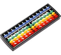 Abacus arithmétique traditionnel,Abacus,Enfants Mathématiques Outil de calcul éducatif,Fyore Boulier chinois vintage en bois à 15 chiffres,Abacus Chinois Calculatrice Cadre,Couleur,1 pièce