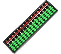 Abacus Arithmétique Traditionnel,Abacus,Enfants Mathématiques Outil De Calcul Éducatif,Fyore Boulier Chinois Vintage En Bois À 15 Chiffres,Abacus Chinois Calculatrice Ca E,Vert Rouge,1 Pièce[Z641]