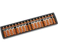 Abacus - Calculatrice arithmétique pour enfant - En plastique - Style rétro à 17 chiffres - Carré - Boulier chinois - Marron
