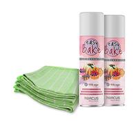 ABACUS Easy Bake 7635 Lot de 2 produits de nettoyage végétaliens avec torchon en bambou Shine 200 ml