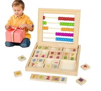 Abacus en bois - Jeux éducatifs en bois 2 en 1 - Apprentissage des chiffres et outils de mathématiques - Pour anniversaire, école primaire, éducation maternelle, garçons et filles, petite enfance