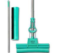 Abacus Green MOP 30-01 (6061) Kit de serpillère 30 cm + manche + éponge de rechange de 30 cm - Double serpillère absorbante PVA Balai serpillère GreenMop 4 roulettes Système double essorage