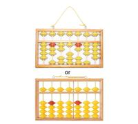 Abacus Portable 7 Rangs Calculatrice Chinoise Classique Enfants Maths Calculatrice Outil de Calcul pour Étudiant Enseignant Maths Classe Outil